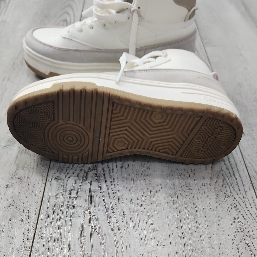 Reebok Women's White and Gray High-Top Sneakers - Picture 4 of 8